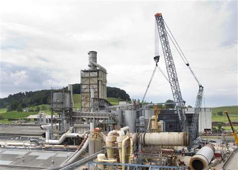 Liebherr's LR-1750-2 is working for Fanger in Switzerland