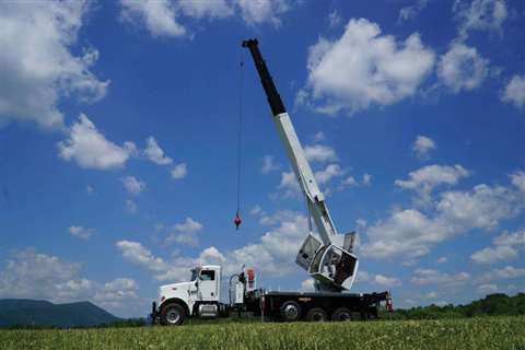 From boom truck manufacturer Altec is the AC45-127S, a 45 ton [40 tonne] capacity crane with a new c