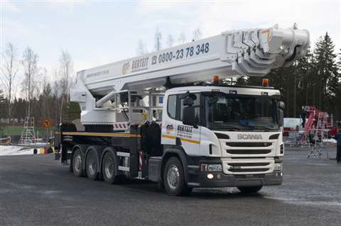 Bronto Skylift's 70m working height S70XR. 