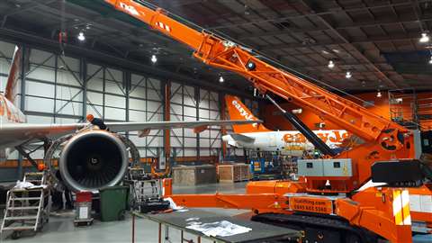 EasyJet has acquired a Jekko SPX1275 spider crane for the maintenance of its Airbus fleet