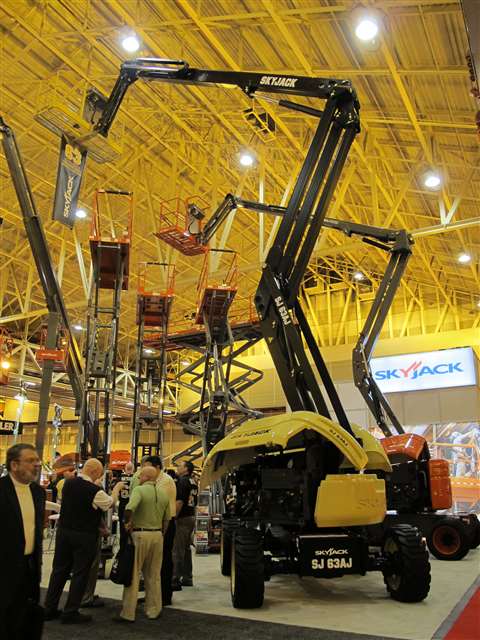 Skyjack's debut SJ 63A on display at The Rental Show 2012.