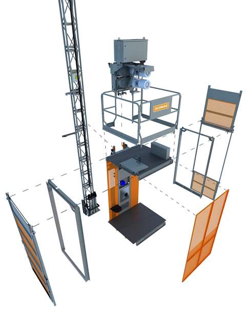ALIMAK LSH - Bolted design allows dismantling in smaller parts 2