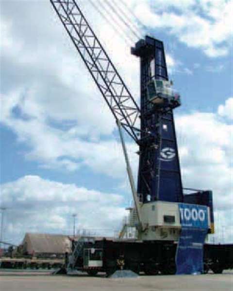 Gottwald Port Technology in Germany has delivered its 1,000th mobile harbour crane. The HM 330 EG (p