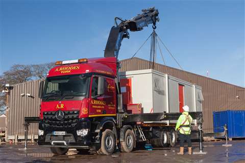 Mercedes Arocs 3243 for A Rhodes (Haulage)