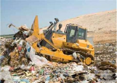 The 1050J is the larger of two new waste handlers introduced by John Deere for landfill applications