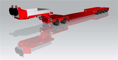 The Doll panther low-loader can be converted into a semi low-loader