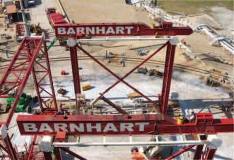 Using shoring towers and jacks Barnhart lifted up a NASA launch facility for repair