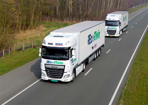 Platooning trucks