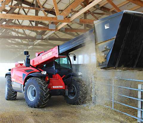 The Manitou MLT 960 has a maximum capacity of 13200 pounds (6000 kg) 