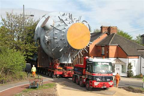 Average height for the transports was 12.5 m and each load weighed around 50 tonnes 
