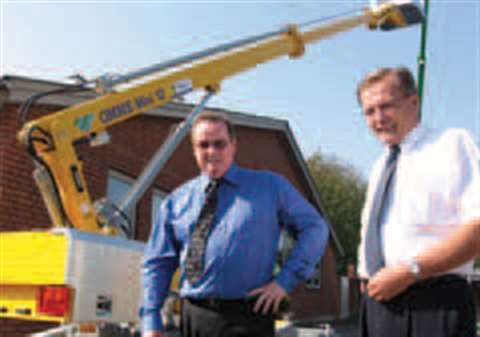 Ommes Harry Lorentsen (left) with Ib Kristensen, mayor of Ny Billund Kommune in Denmark where 