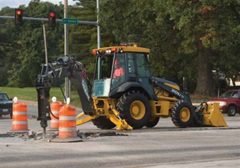 John Deere’s new Worksite Pro HH100 breaker has been designed for use on the company’s backhoe loade