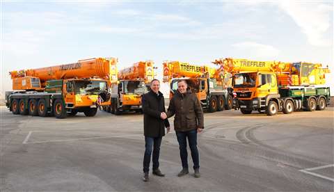 Treffler takes delivery of four new Liebherr mobile cranes.