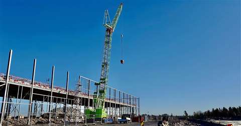 The new Kobelco was Nordic Crane’s first from the Japanese manufacturer and it was the first model with a luffing jib in Norway