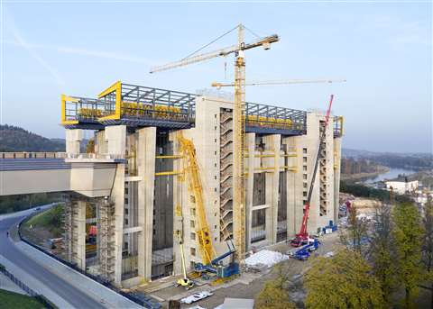 The new boat lift in Niederfinow, north east of Berlin