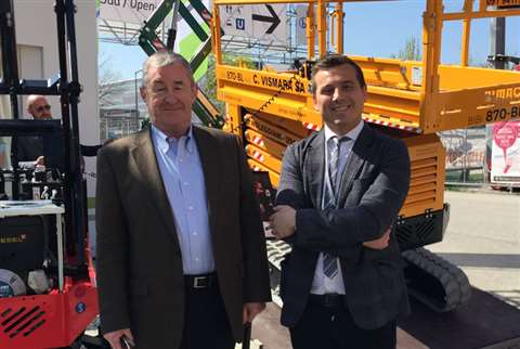 Nicholas Davin, owner of Access Platform Sales (left); and Jonathan Vioni, area sales manager of Alm