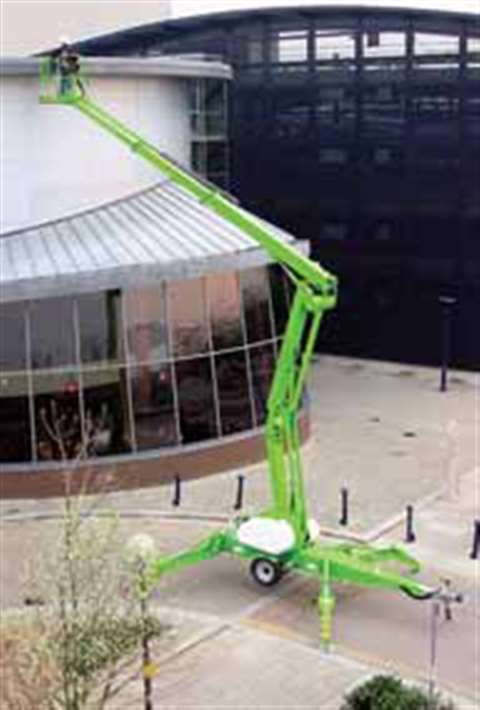 Niftylift's TM64, a 69 feet 7 inches maximum working height, articulated trailer.