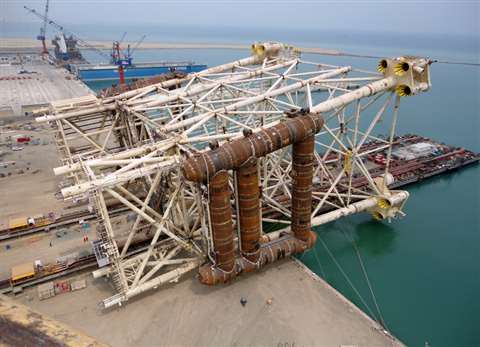 ALE loaded out the production and riser jacket for the Shah Deniz 2 project in Azerbaijan