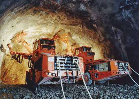 Contractors Leighton and Kumagai are using six Tamrock jumbo drilling rigs to construct the 2.1 km l