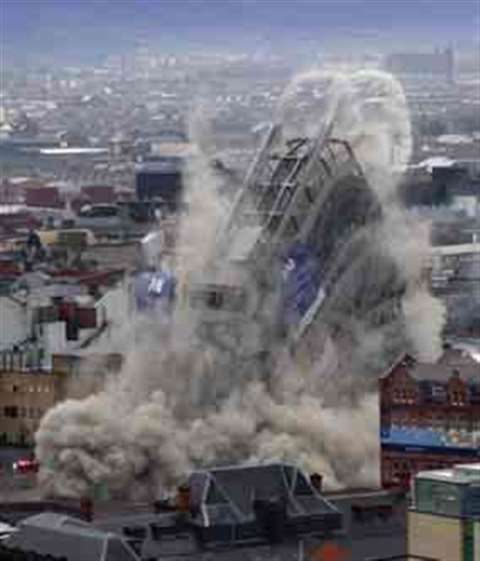 The whole blasting operation was carried out under a strict security operation.