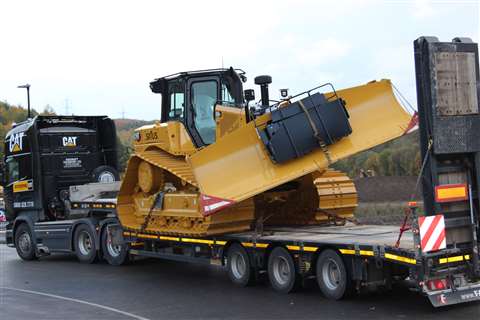 The new Cat D6XE being delivered to The Sirius Group