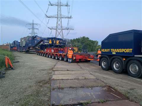 335 tonnes of Collett & Sons' girder bridge and Sellindge transformer