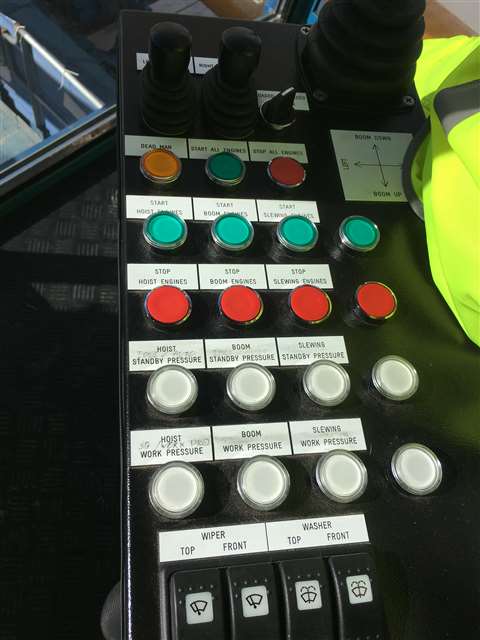 Part of the SGC-250’s control pannel