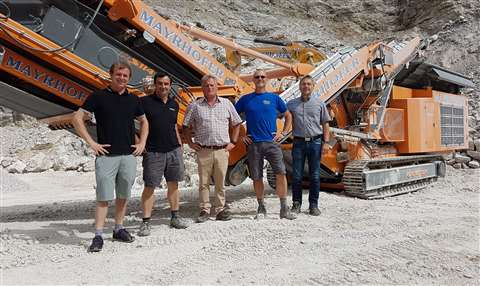 Mayrhofer Erdbewegungen team and Rockster sales manager Norbert Feichtinger