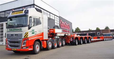 C. Zwagerman Transport’s new Nooteboom 4+6 EURO-PX low-loader