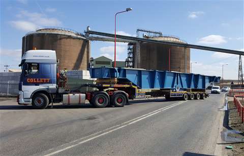 Collett delivering one of the largest beams from the base of the SG 250