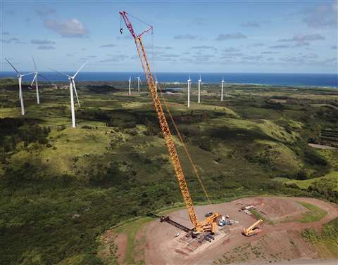 A Liebherr LR 11000 working in Hawaii
