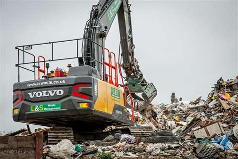 L&S Waste Management's Volvo EC200 excavator