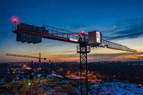 The KR 90-5 lifts 5 tonnes and has a maximum 60 metre jib