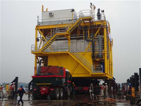 Offshore platform structure for the Anyala Drilling Platform 1