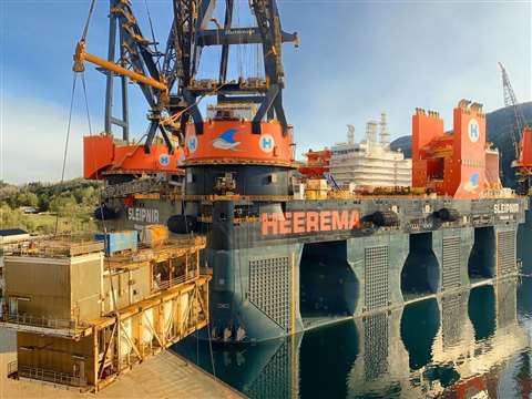 Almost 50 years separated Heerema's work on this ConocoPhillips platform